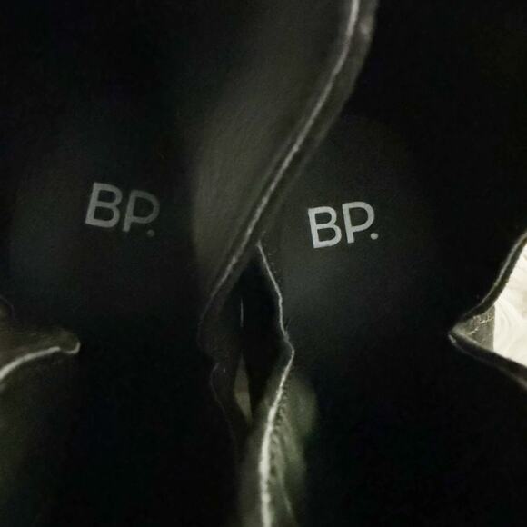 BP x NORDSTROM | Black Suede Pointed Toe Booties Brown Heel | Size 9.5 - Picture 6 of 8